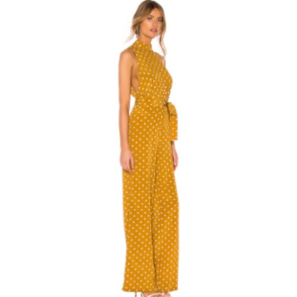 MAJORELLE Pants - MAJORELLE Fili Jumpsuit in Yellow Dot